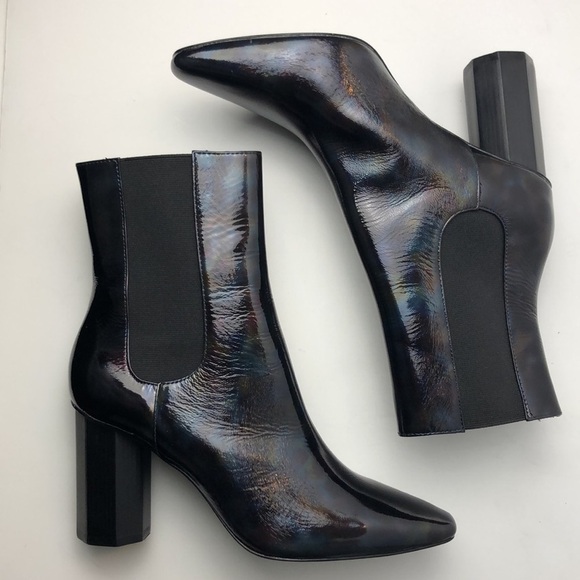 Donald J Pliner Iridescent Sleek Heeled Ankle Boots 7.5 - Picture 10 of 12